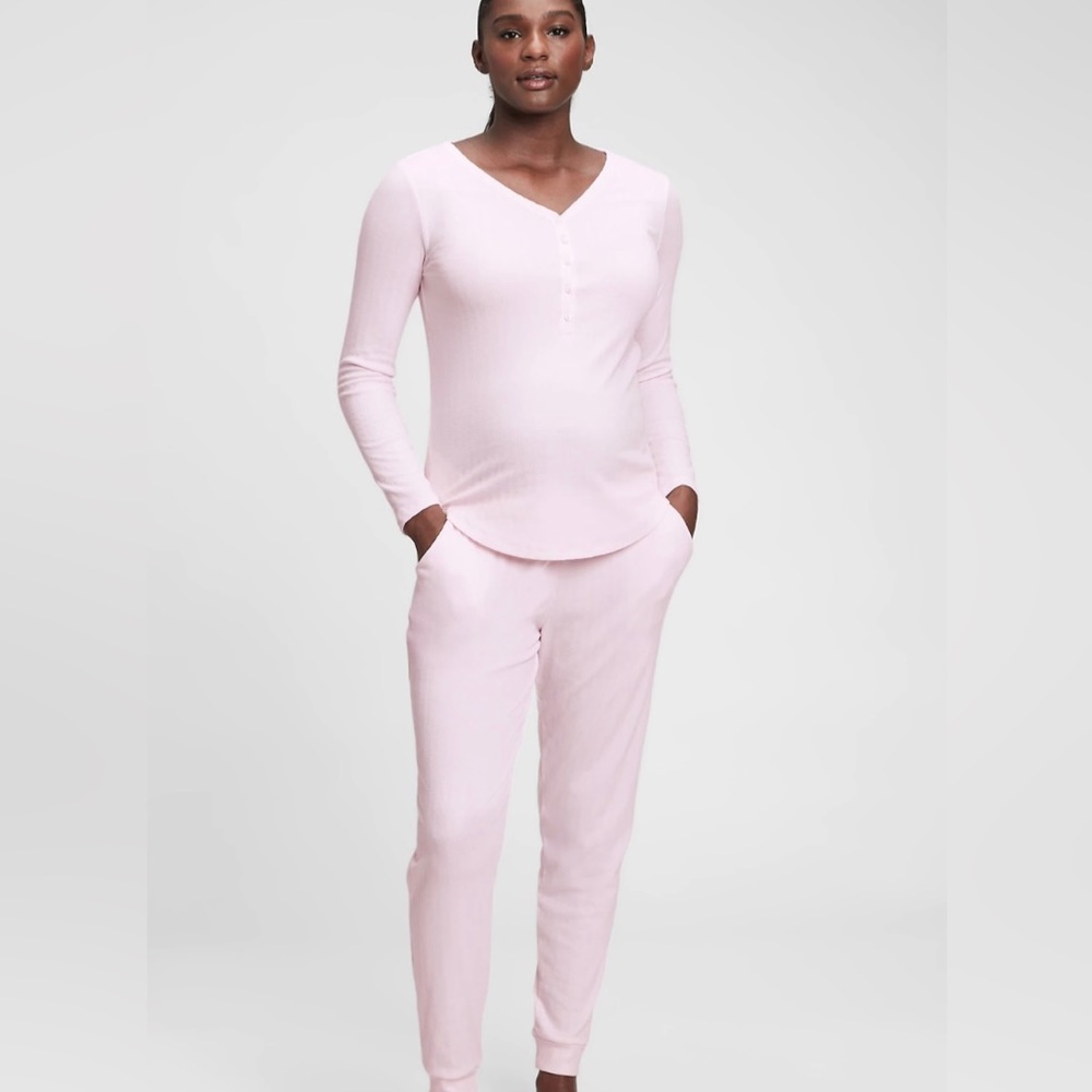 Gap Maternity Henley Knit Sleep Set ( Shirt & Pants)